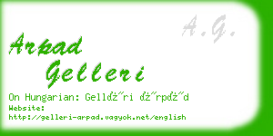 arpad gelleri business card